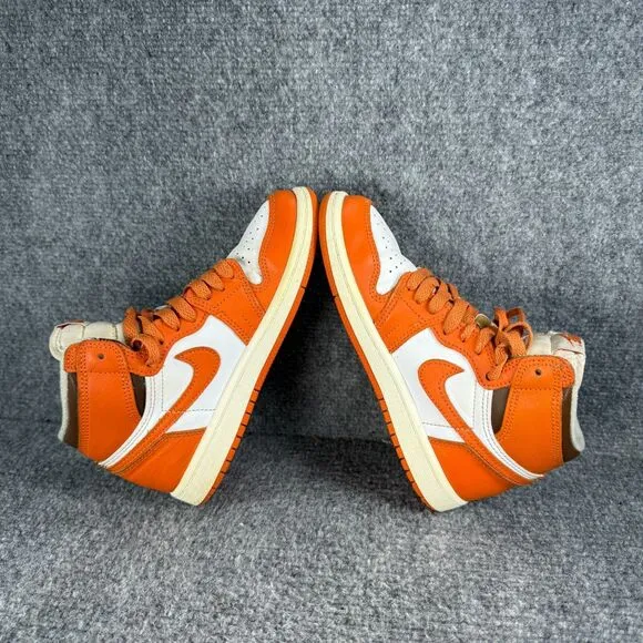 Jordan 1 Retro High OG Starfish Youth 1Y Shoes Orange White Athletic Sneakers