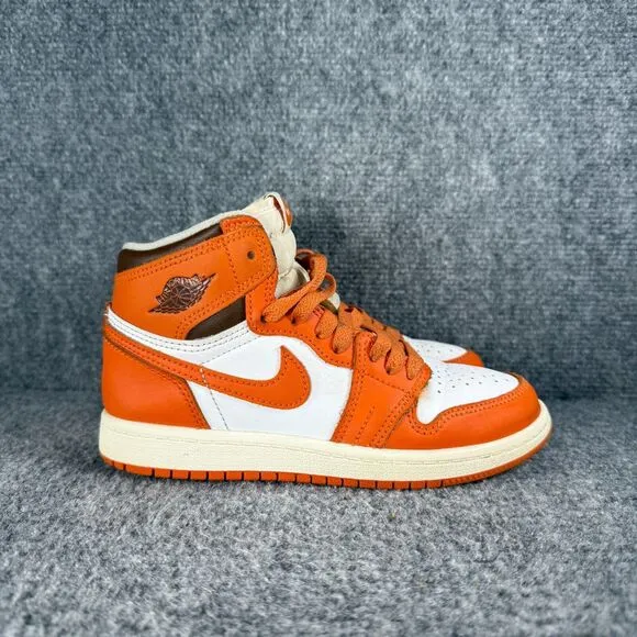 Jordan 1 Retro High OG Starfish Youth 1Y Shoes Orange White Athletic Sneakers