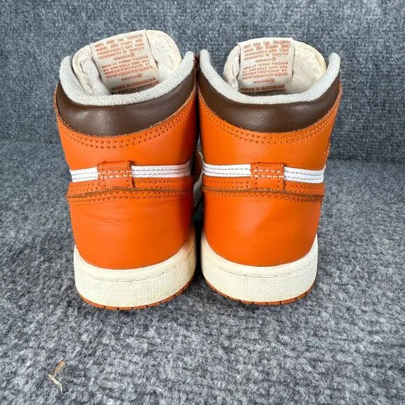 Jordan 1 Retro High OG Starfish Youth 1Y Shoes Orange White Athletic Sneakers