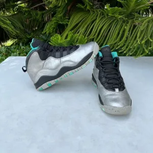 Jordan 10 Retro GS 30TH Liberty Metallic Shoes Youth Biys Size: 6.5Y