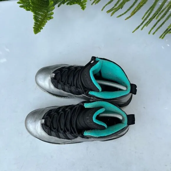 Jordan 10 Retro GS 30TH Liberty Metallic Shoes Youth Biys Size: 6.5Y