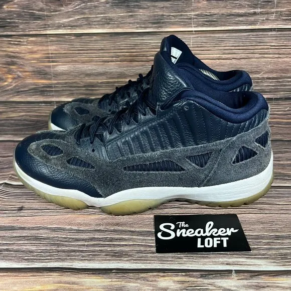 Jordan 11 Men's Retro Low IE Obsidian Men's Athletic Basketball Shoes