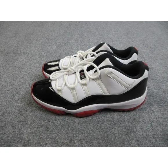 Jordan 11 Retro Low Concord-Bred Shoes Mens 12 White Sneakers AV2187-160