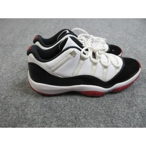 Jordan 11 Retro Low Concord-Bred Shoes Mens 12 White Sneakers AV2187-160