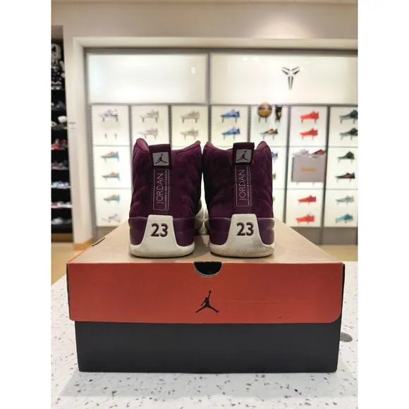 Jordan 12 Retro Bordeaux / Sail / Metallic Silver Burgundy Flu Game 130690 617