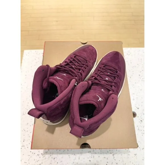 Jordan 12 Retro Bordeaux / Sail / Metallic Silver Burgundy Flu Game 130690 617