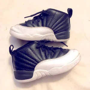 Jordan 12 retro play offs black white sneakers shoes