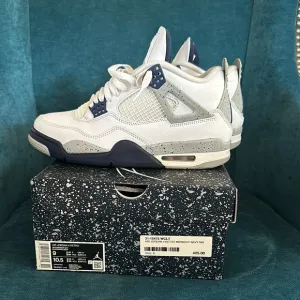Jordan 4 Retro White and Midnight Navy Men's Shoes
