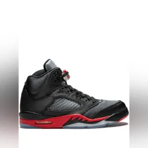 Jordan 5 Retro Satin Bred Black Red Basketball Sneakers Shoes 1990's Vtg