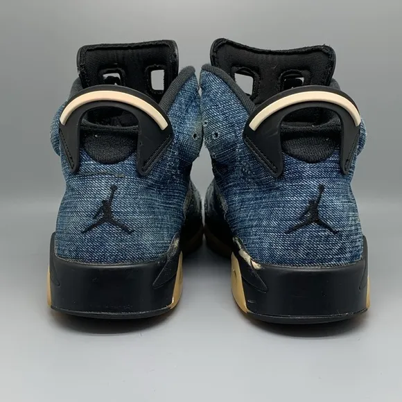 Jordan 6 Retro Washed Denim Basketball Shoes CT5350-401 Men's Sz 9.5