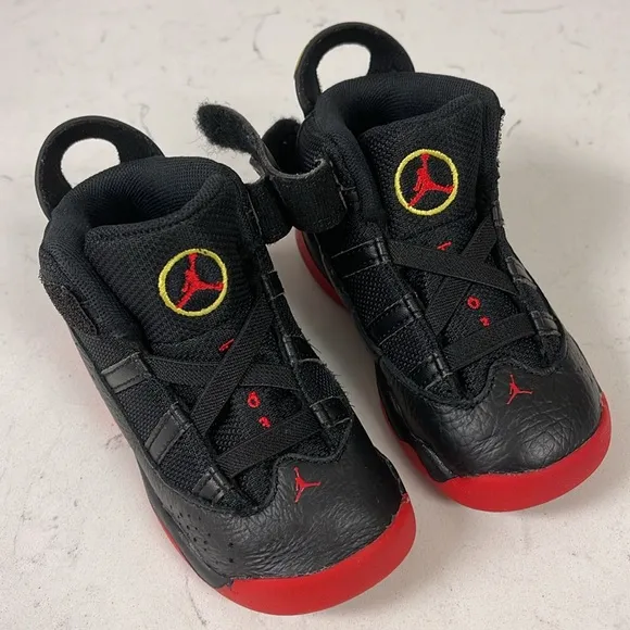 Jordan 6 Rings 333420-63 Black &amp; Red Size 8C