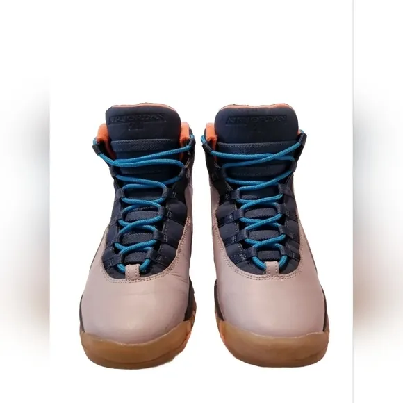 Jordan Air 10 Retro GS 'Bobcats' Youth Shoes/Sneakers Size 6Y Gray/Orange