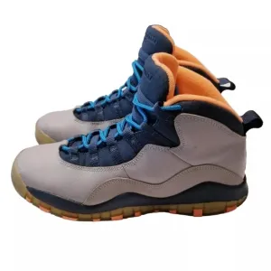 Jordan Air 10 Retro GS 'Bobcats' Youth Shoes/Sneakers Size 6Y Gray/Orange