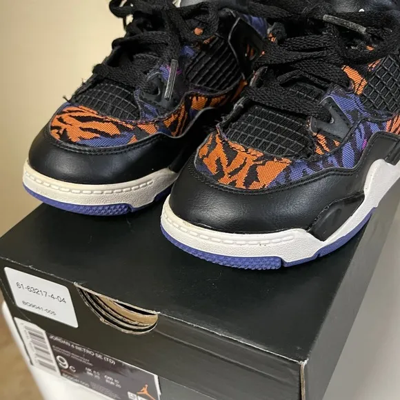 Jordan Air Jordan 4 Retro Rush Violet kids shoes size‎ 9c