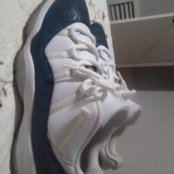 Jordan Blue and White Athletic Shoes