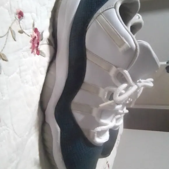 Jordan Blue and White Athletic Shoes