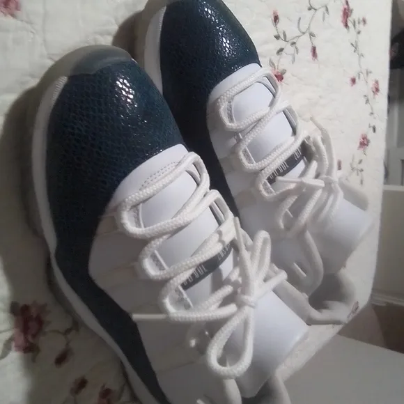 Jordan Blue and White Athletic Shoes
