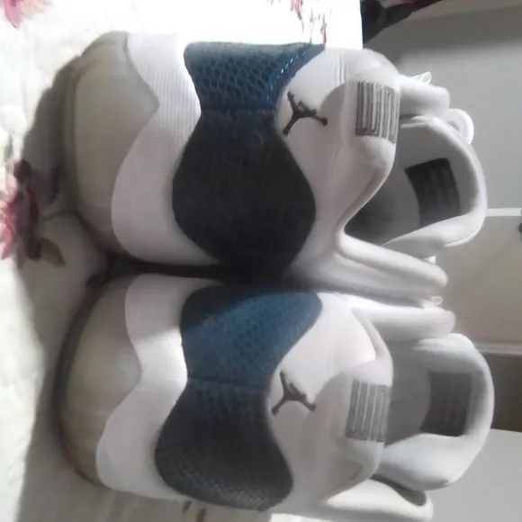 Jordan Blue and White Athletic Shoes