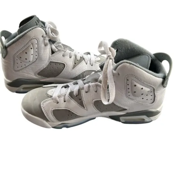 Jordan Nike RETRO NBA Ball Shoes White Gray 384665-100 Boys Youth:  Fast Ship