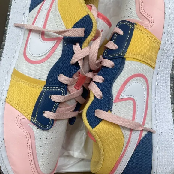 Jordan Pink and Blue Sneakers Vibrant Athletic Style