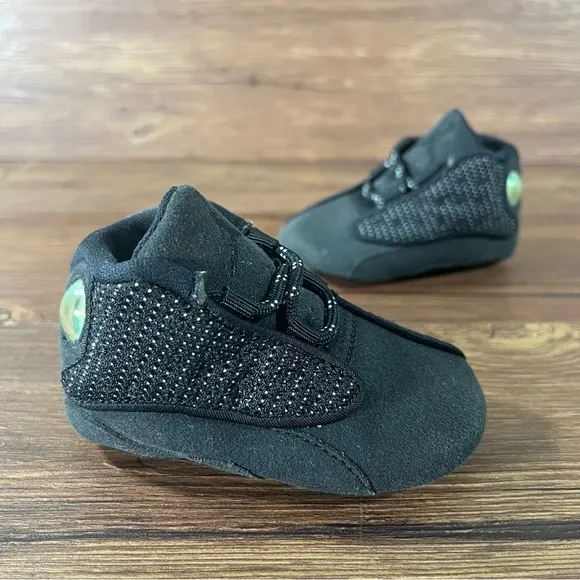 Jordan Retro 13 Triple Black Sneakers Size 2C Shoes