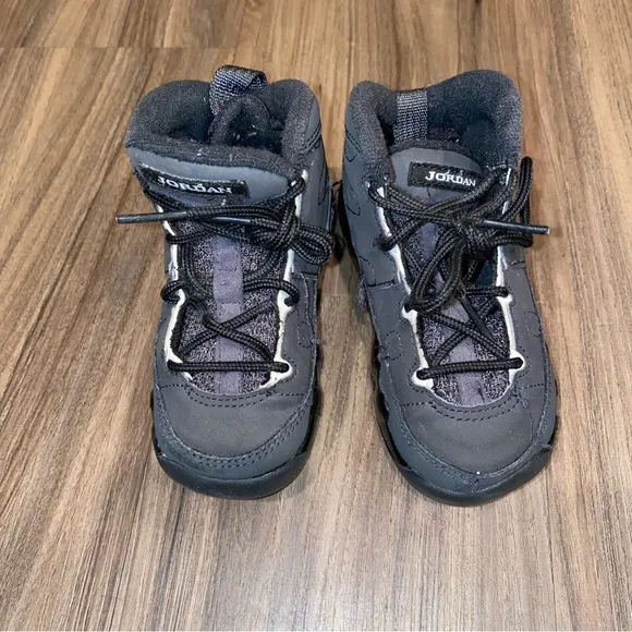 Jordan Retro 9 Toddler Anthracite 401812-013 Black Lace Up Sneaker Shoes Size 6c