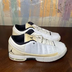 Jordan Retro TE2 Low White/Blue/Yellow Basketball Shoes size 7Y/Mens 7