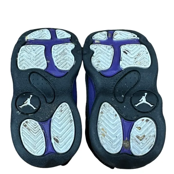 JORDAN: Toddler Retro 13 Purple &amp; Black Shoes Sneakers -Size 5