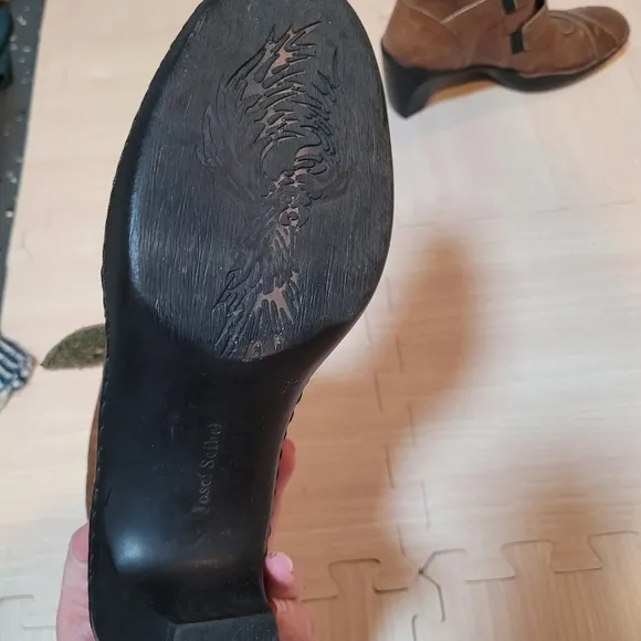 Josef Seibel Brown Leather Calla Heeled Boots Size 37 / 6.5