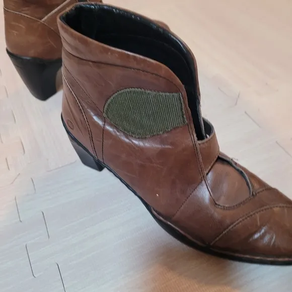 Josef Seibel Brown Leather Calla Heeled Boots Size 37 / 6.5