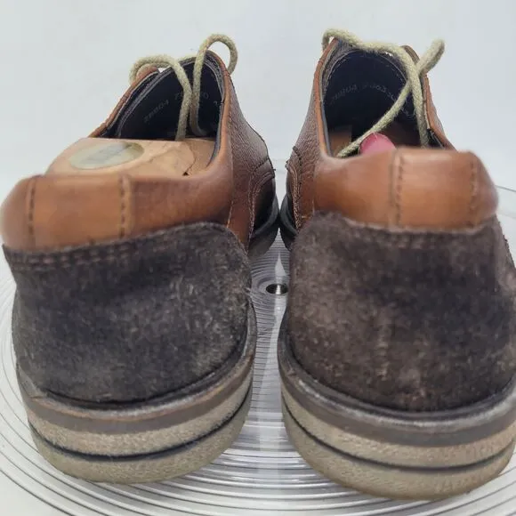 Josef Seibel Stanley 04 Derby Brown 2 Tone Leather Dress Shoes Mens 10 Germany