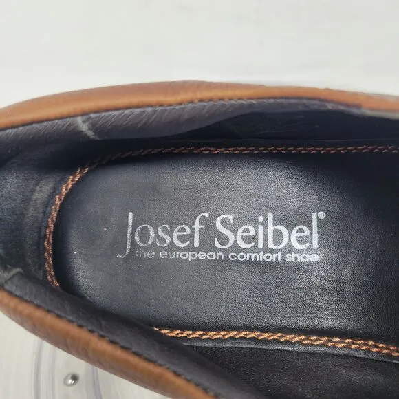 Josef Seibel Stanley 04 Derby Brown 2 Tone Leather Dress Shoes Mens 10 Germany