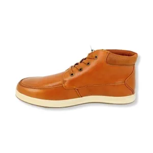 Jousen Men Brown Leather Chukka Ankle Boots 10.5 Lace Up Classic Preppy Casual