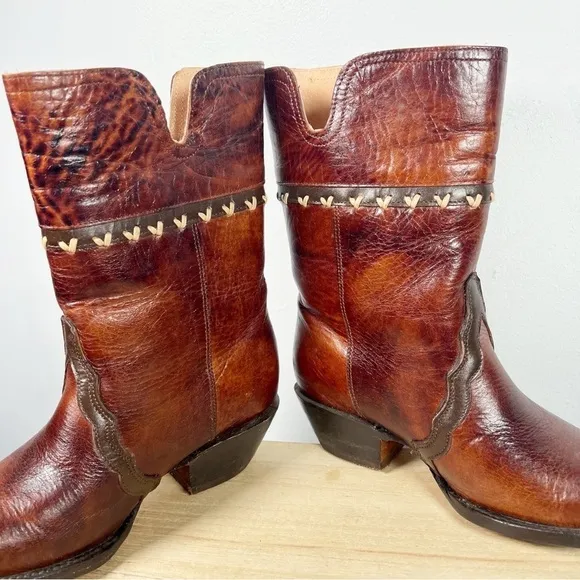 Jugo Boots Women’s Leather Mexico Made Womens 7 Unique Western Boho Cowboy