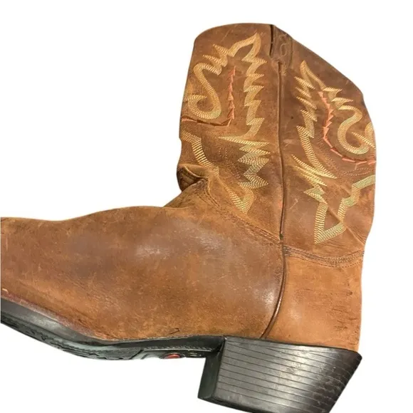 Justin boots womens tan leather embroidered L4966 western Gypsy cowgirl boot 10B