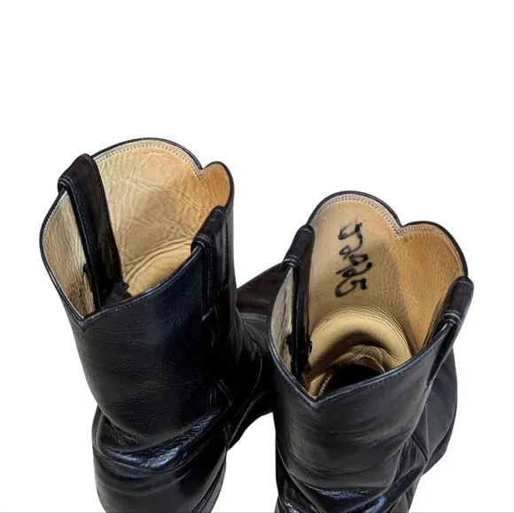 Justin Roper Black Cowboy Boots Size 6D Western