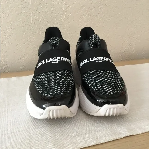 Karl Langerfeld Paris Zaidee Black Chunky Shoes / Sneakers Women's Size 8