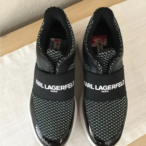 Karl Langerfeld Paris Zaidee Black Chunky Shoes / Sneakers Women's Size 8