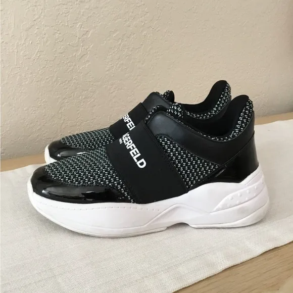 Karl Langerfeld Paris Zaidee Black Chunky Shoes / Sneakers Women's Size 8
