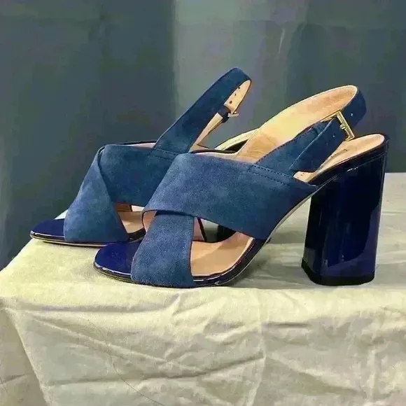 Kate Spade Blue Suede Sandals