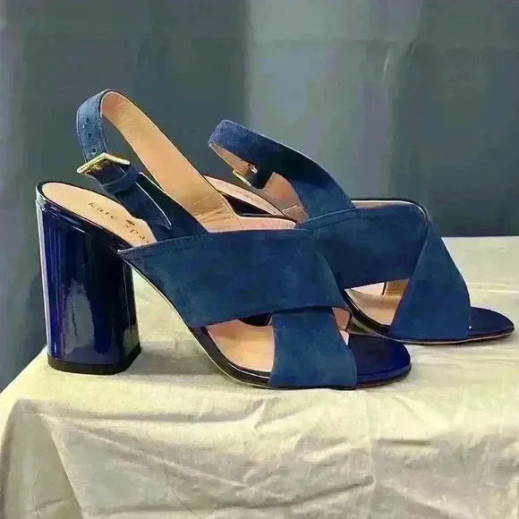 Kate Spade Blue Suede Sandals