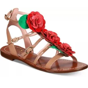 Kate Spade New York Columbus Flower Sandals Womens 6 Pink Leather Gladiator Boho