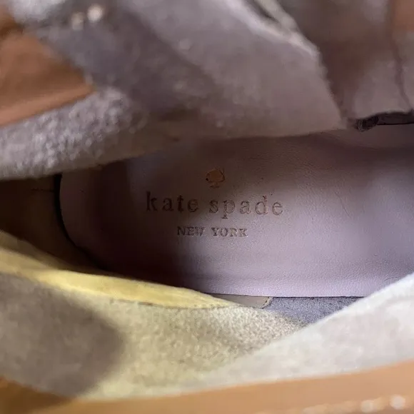 Kate Spade New York Fringe Ankle Boots Size 8.5 Taupe Tan Fringe Boho Bootie