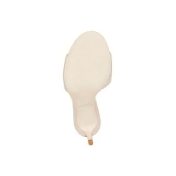 KATE SPADE NEW YORK Womens Beige Savvi Slip On Leather Sandals Shoes 7.5 M