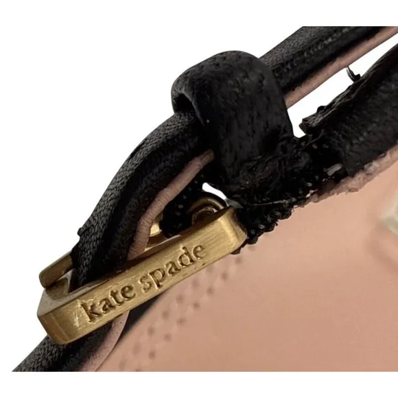 Kate Spade New York Women's Bowdie Sling Black Leather Heal Sling Size 10.5 B