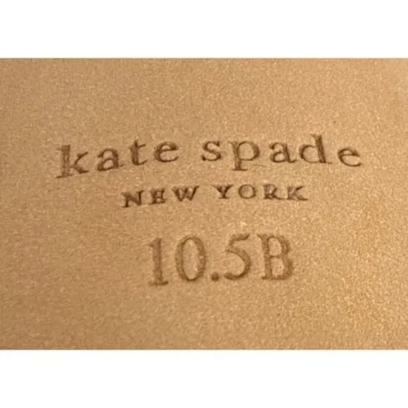 Kate Spade New York Women's Bowdie Sling Black Leather Heal Sling Size 10.5 B