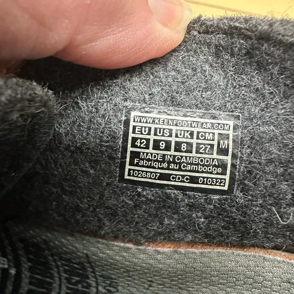 Keen® Mosey Chukka Boot Grey Felt/Birch Size 9 EUC