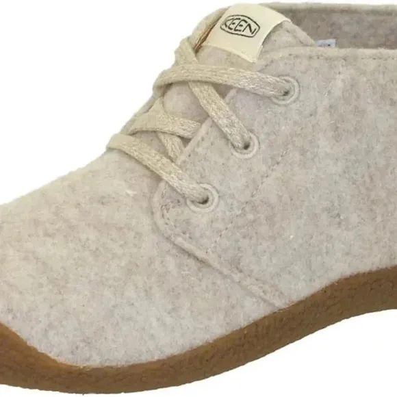 KEEN Mosey Derby Shoes Ivory Italian Wool Blend Hemp Laces Rubber Soles Sz 10.5