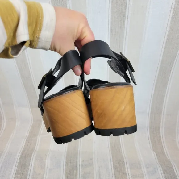 Kelsi Dagger Brooklyn Webster Platform Sandals Black Size 8.5 Anthropologie