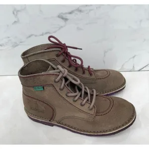 Kickers Mens Vintage Style Casual Ankle Boots Taupe Size 41